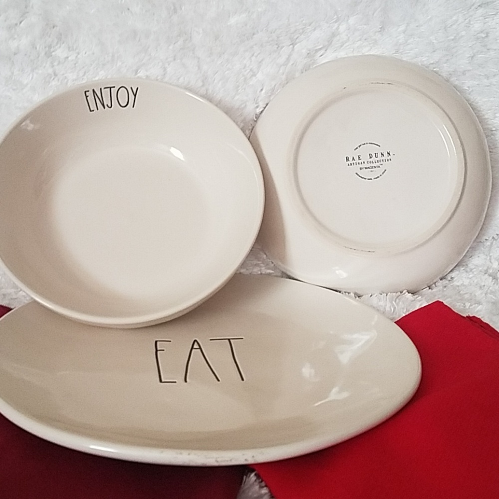 RAE DUNN Plate and Bowl - Picture 4 of 5